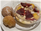 fruit fool with doughnuts